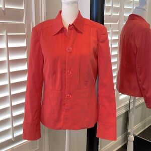 4 Button Jacket, Size 8, Coral